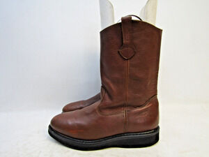 Rhino Mens Size 12 D Brown Leather Composite Toe Cowboy Western Boots
